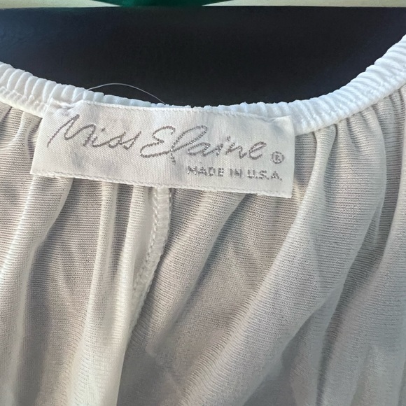 Vintage Miss Elaine Bridal White Sheer Silky Nylon Nightgown Lingerie Medium - Picture 6 of 8